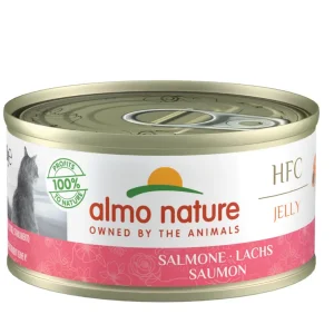 Ausverkauf Sparpaket 24 x 70 g Almo Nature HFC Jelly Lachs Katzen Nassfutter